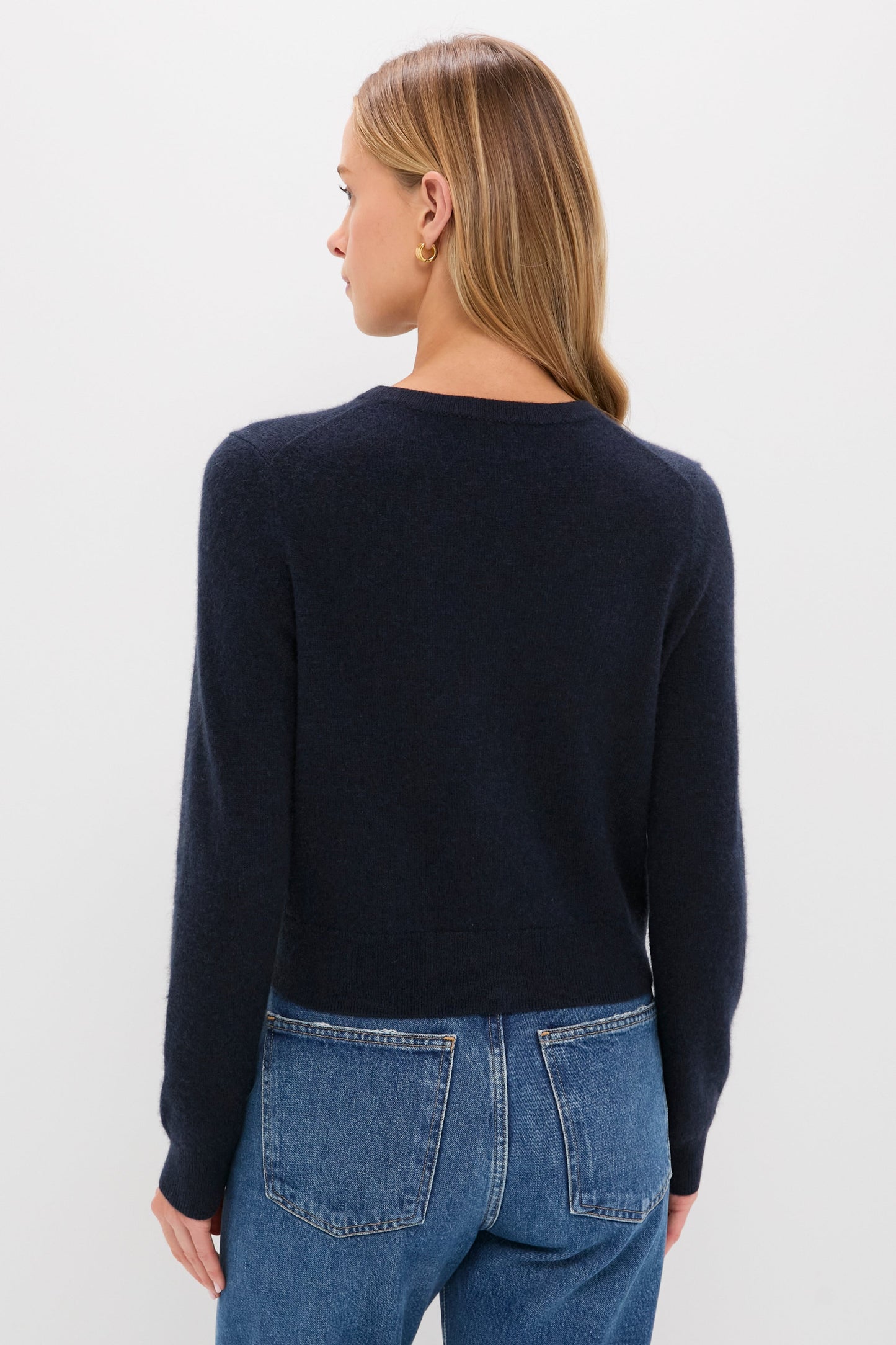 Navy Cashmere Riley Cardigan