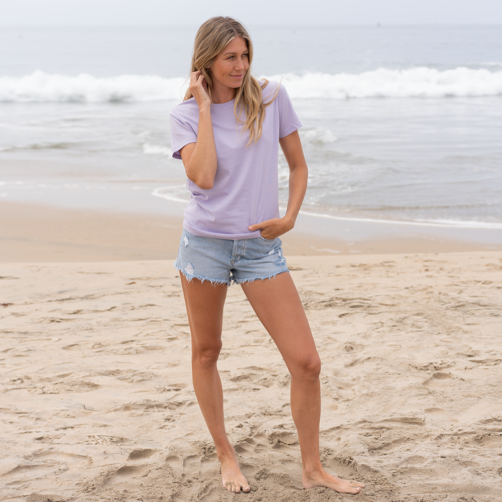 Womens Short Sleeve Crew Neck