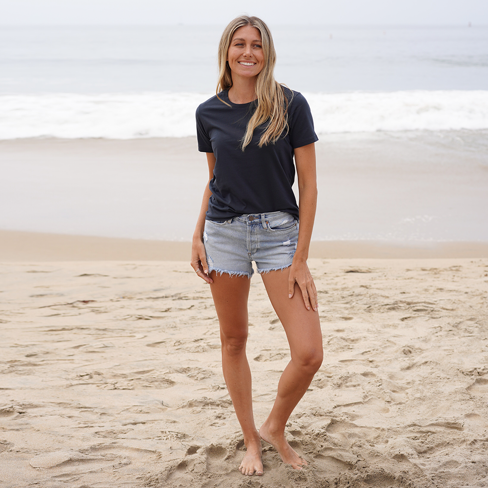 Womens Short Sleeve Crew Neck