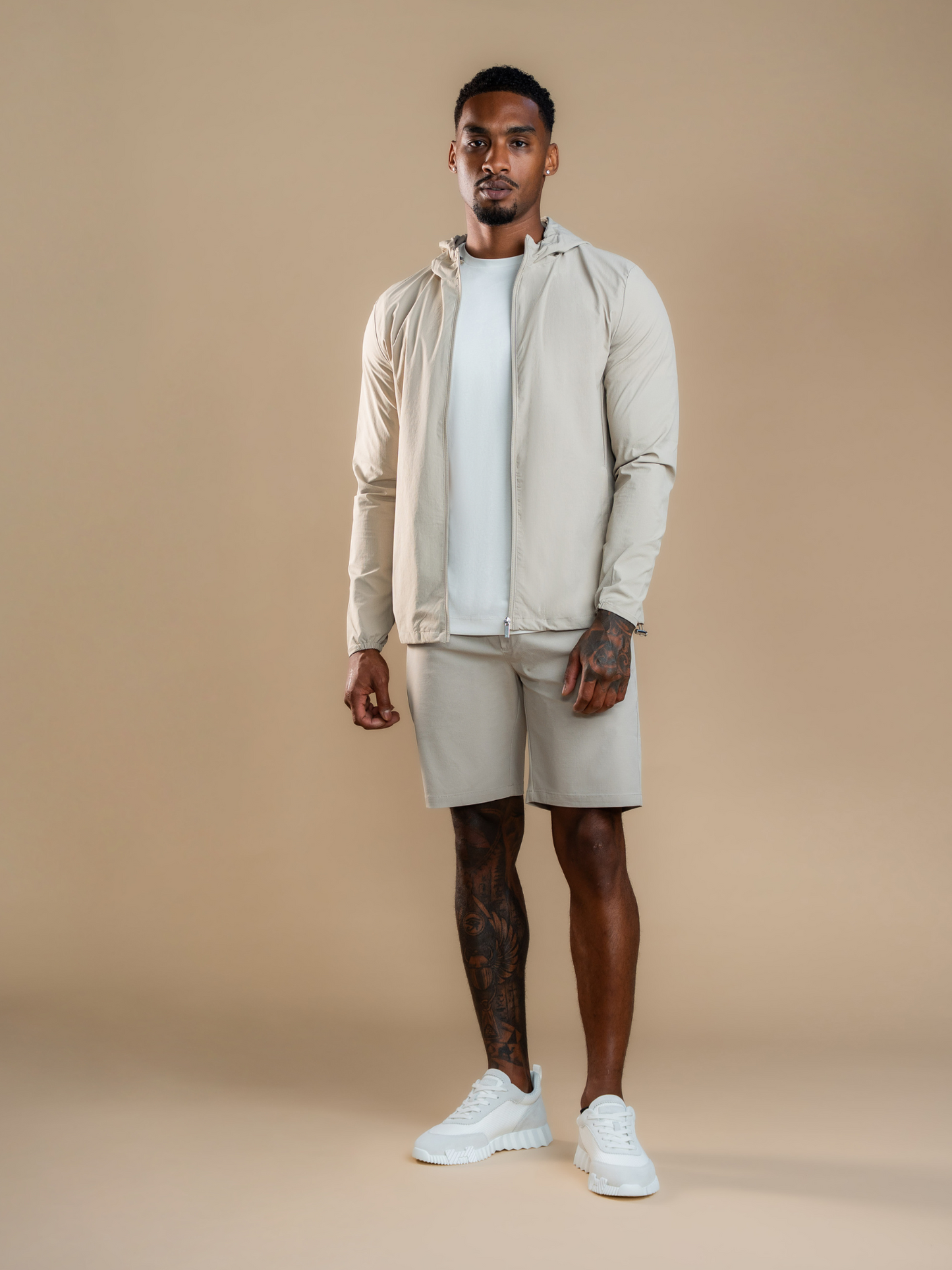 Tech Windbreaker Set - Beige