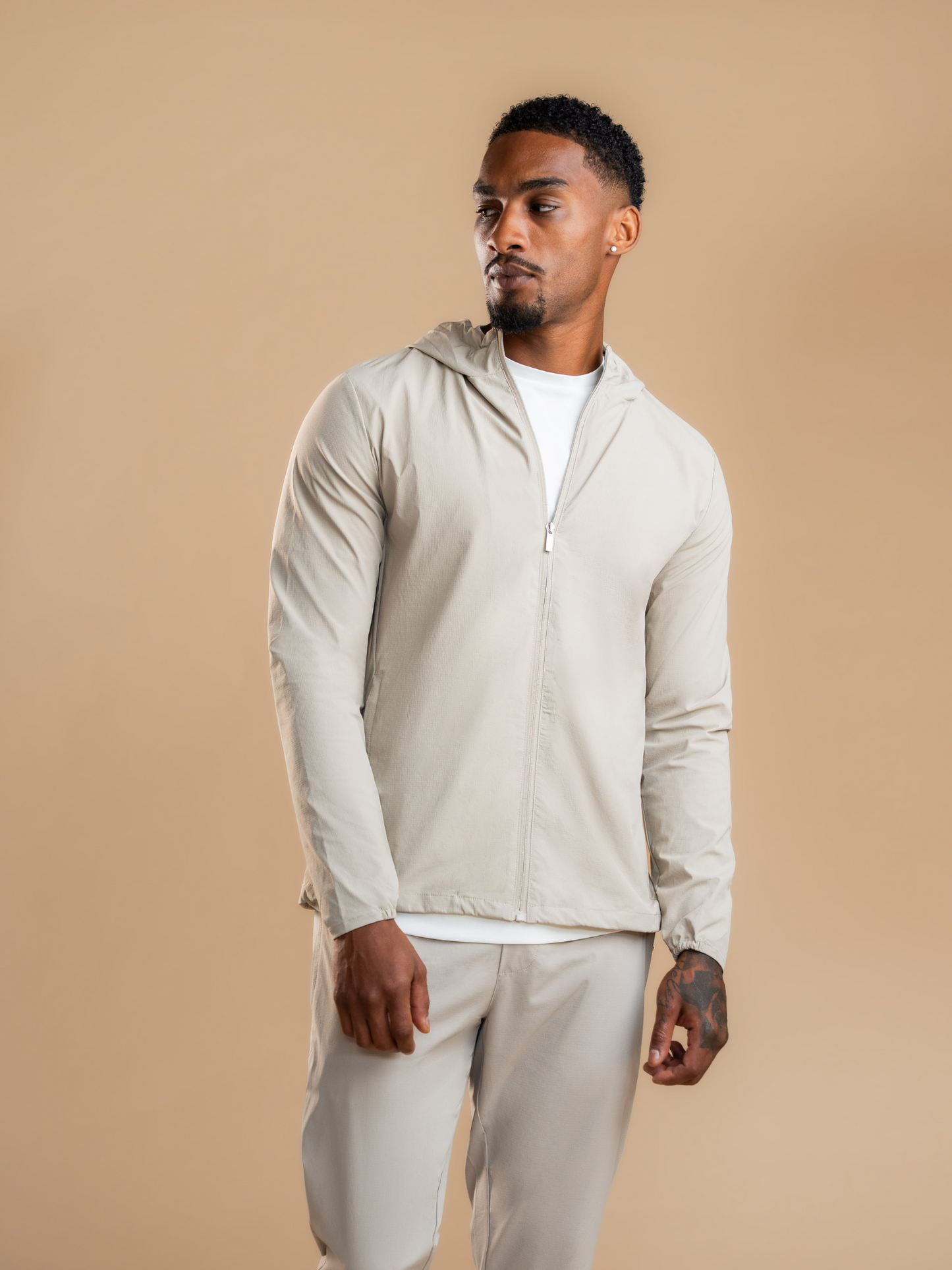 Tech Windbreaker Set - Beige