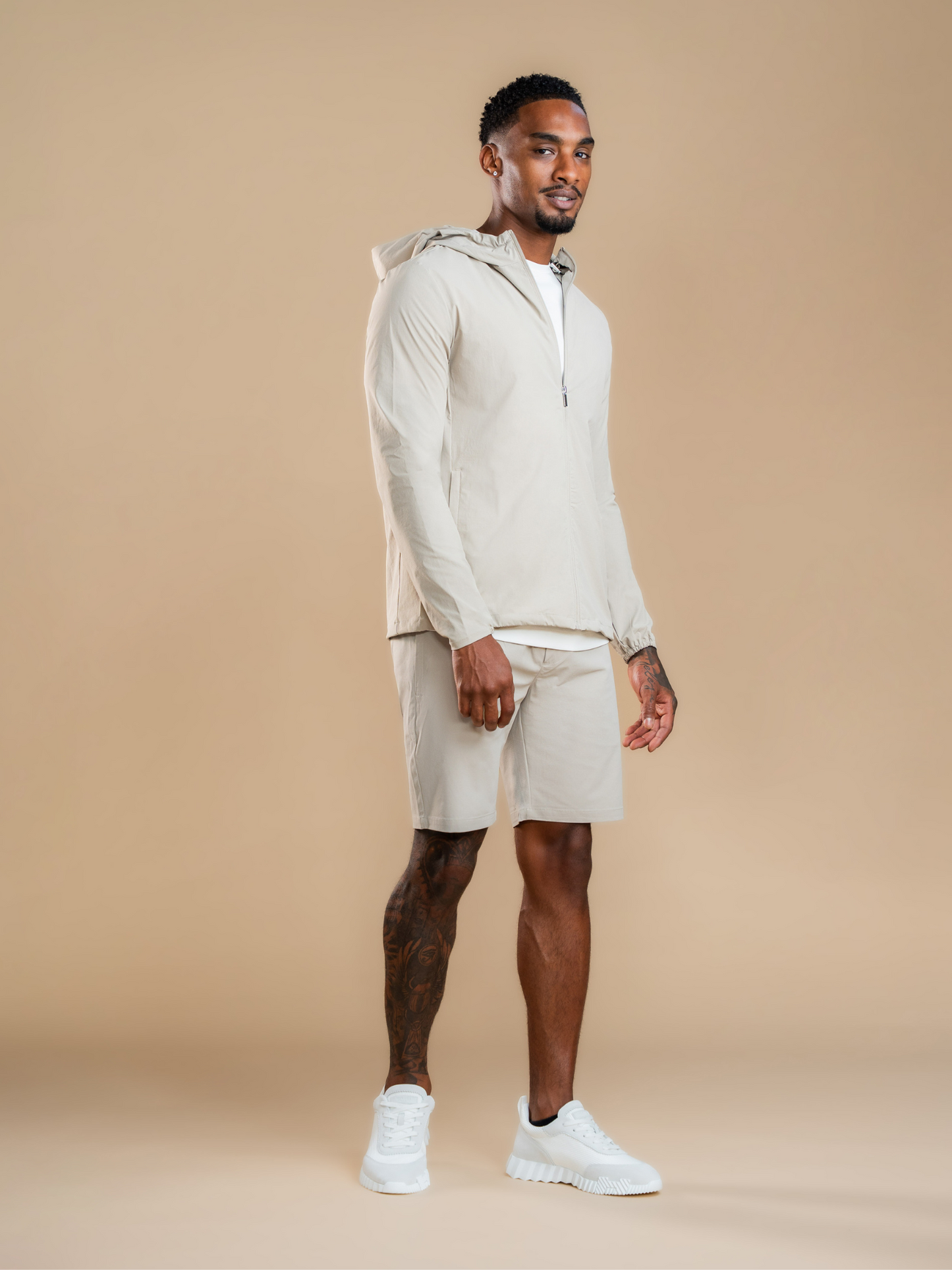 Tech Windbreaker Set - Beige